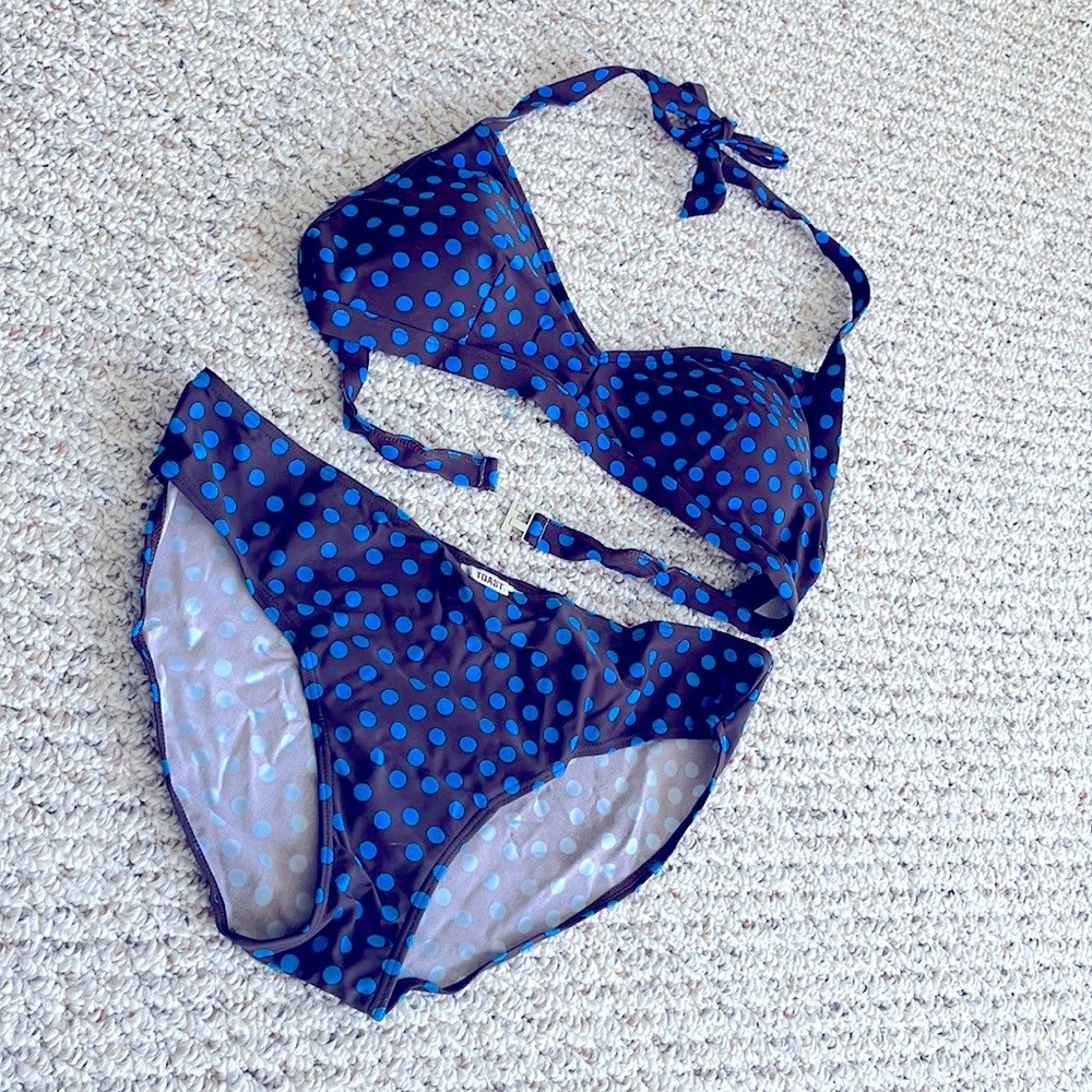 Toast Retro style polka dot bikini UK 16